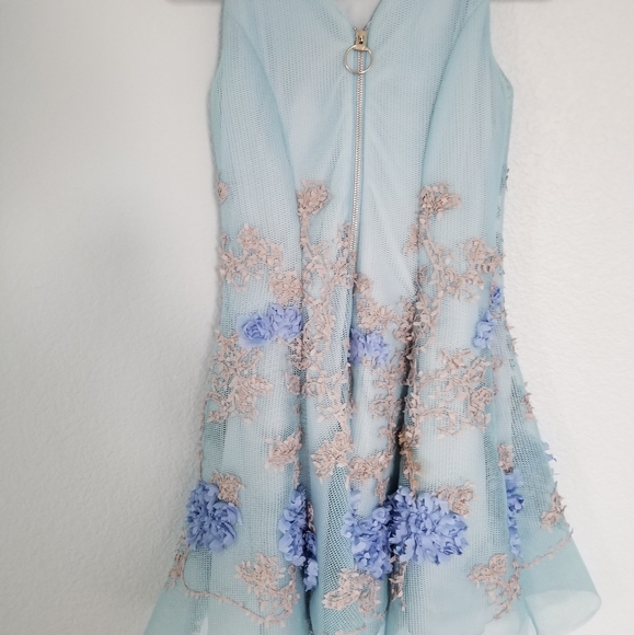 Blue dress - size 10-12 excellent condition - Picture 2 of 8